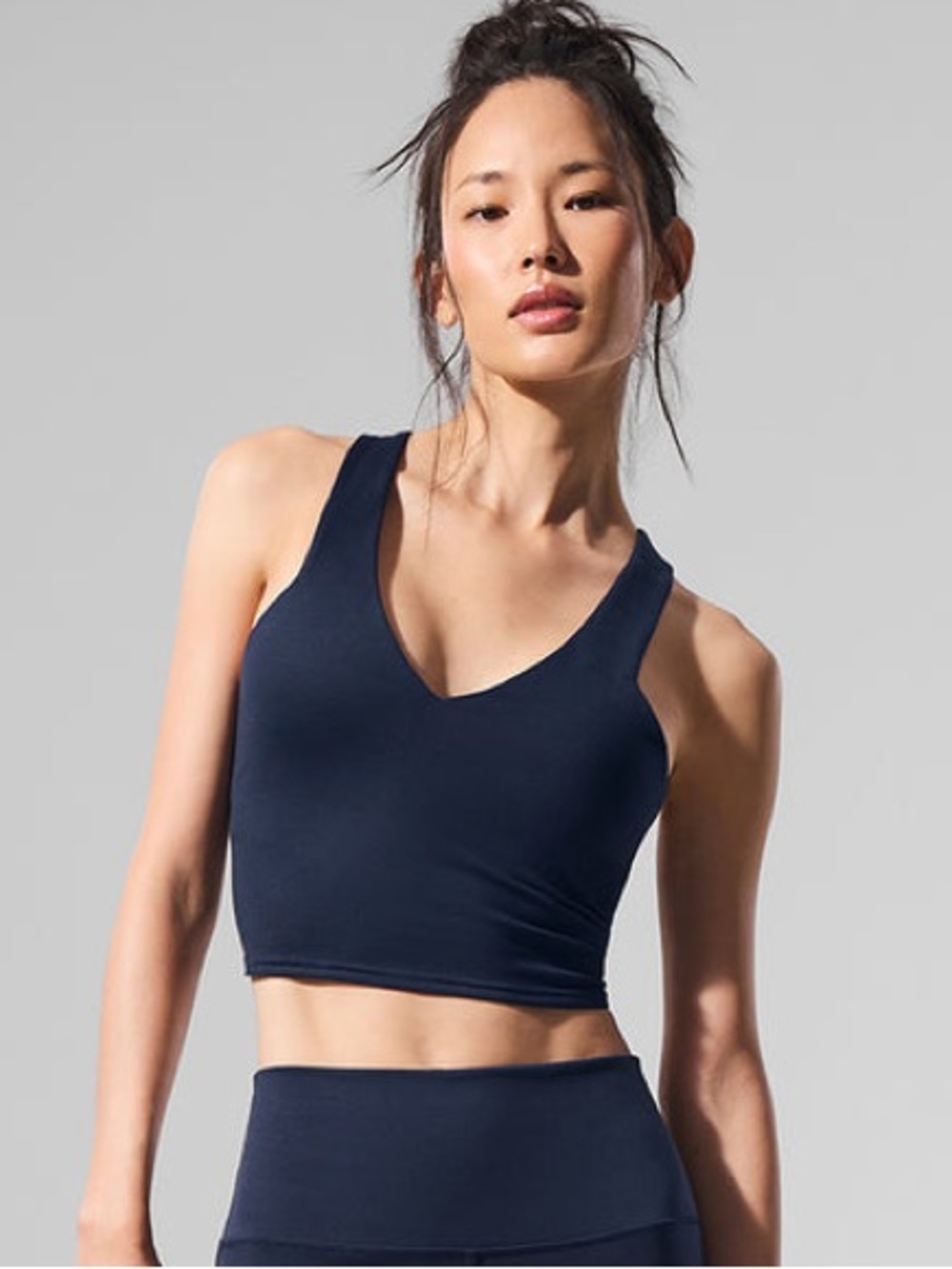 Alo Yoga Airbrush Real Bra Tank Navy Blue Small